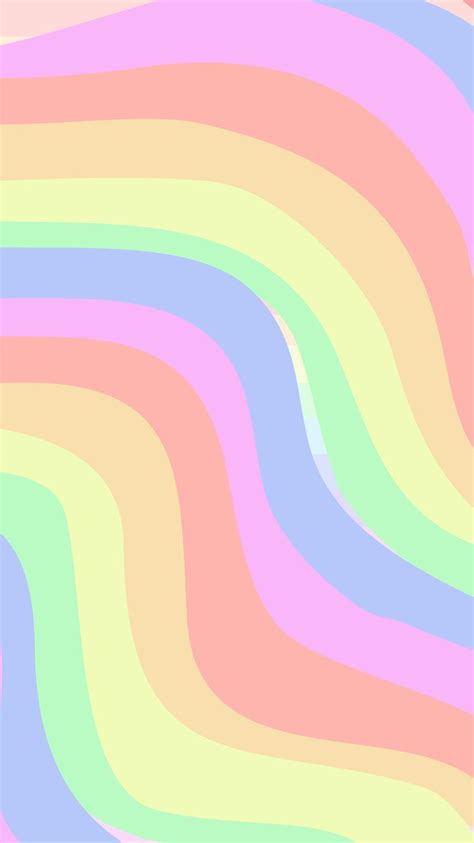 Phone wallpaper, background. 'bright pastel rainbow wave' (5) | Pastel ...