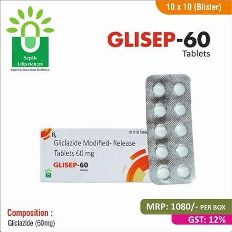 GLISEP 60 60 Mg Gliclazide Modified Release Tablets At Rs 1080 Per