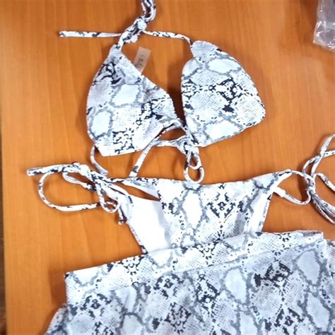 Swim Piece String Bikini With Shear Pants Poshmark