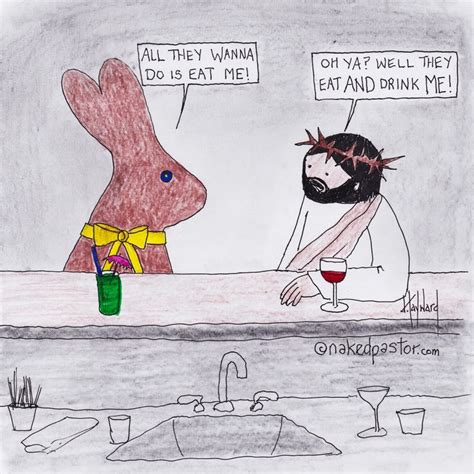 Easter Bunny And Jesus Digital Cartoon Satirical Cartoons Easter Cartoons Jesus Cartoon