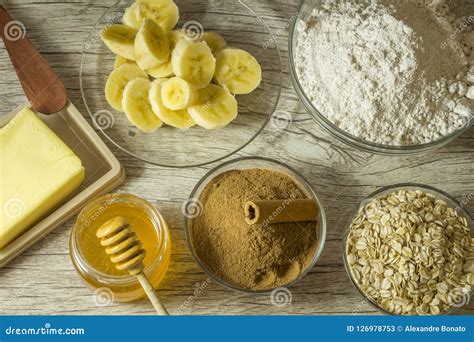 Ingredients For Making Healthy Biscuit Stock Image Image Of Pancake