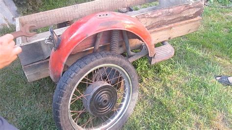 монтаж колеса на коляску/ИЖ - YouTube