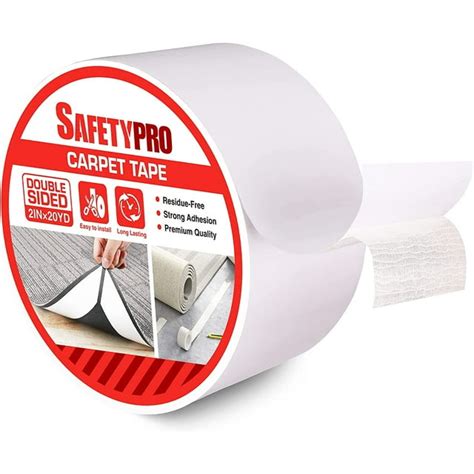 SafetyPro Rug Grippers Double Sided Carpet Tape, 2Inch X 20 Yards ...