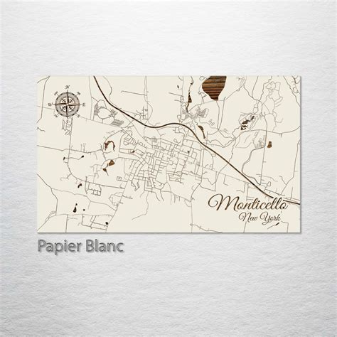 Monticello, New York Street Map – Fire & Pine