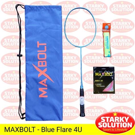 jual raket maxbolt blue flare bulutangkis badminton original shopee