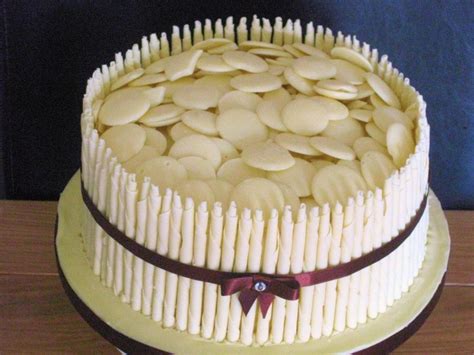 White Chocolate Happy Birthday Cake