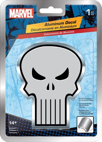 Marvel Punisher Aluminum Decal Marvel Punisher Car Accessories