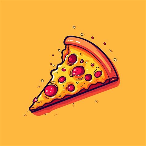 Premium Vector Vector A Piece Of Pizza Sticker