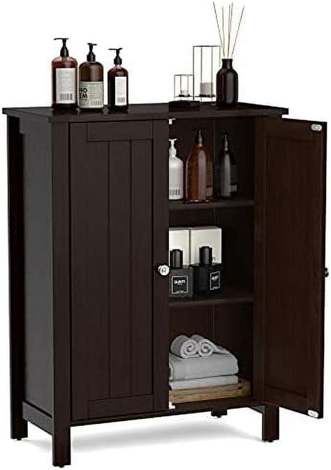 TJUNBOLIFE Bathroom Floor Cabinet Freestanding Organizer Cabinet With 3