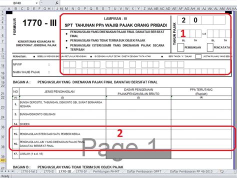 17 Petunjuk Pengisian Spt Tahunan Pph Wajib Pajak Orang Pribadi 1770