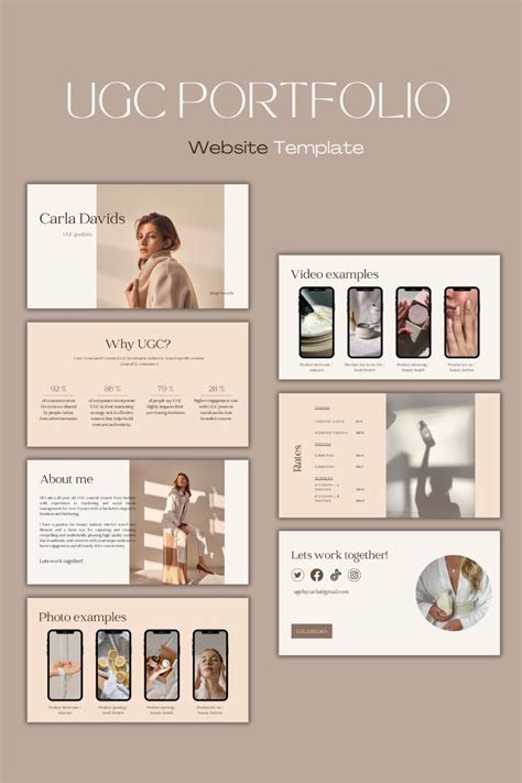 Ugc Portfolio Website L Minimal Ugc Canva Template L Ugc Portfolio