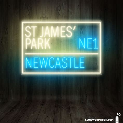 Newcastle Utd Football Club Street Sign Neon Sign | Glowworm Neon