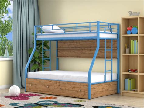 Двухъярусная кровать Милан (90х190/120х190) коричневый 198х156х126 лДСП ...