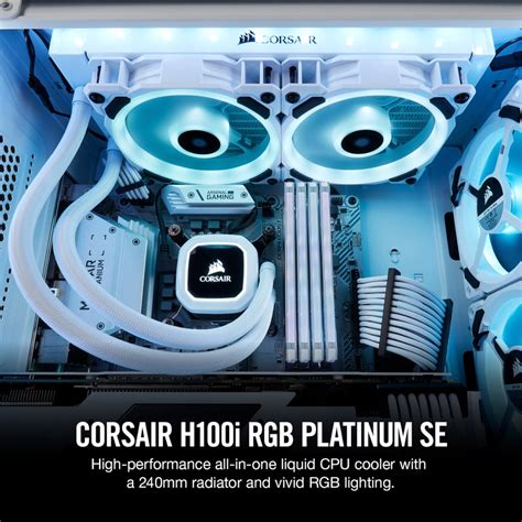 Water Cooler Corsair Hydro H100I Platinum Se 240mm RGB Branco CW-9060042-WW