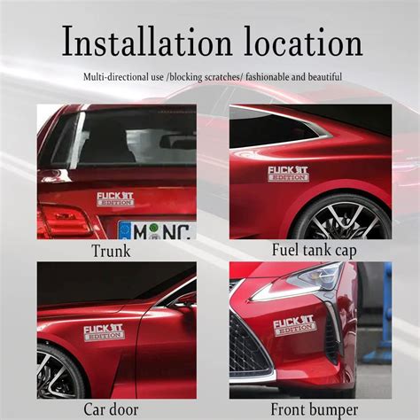 Fuck IT Edition Emblema insignia de emblema de edición Fuck IT emblemas exteriores de automóvil
