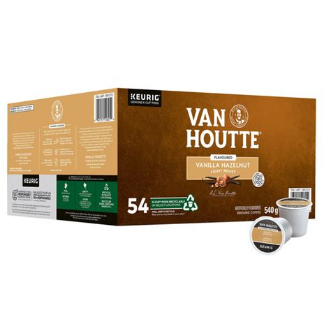 Costco Van Houtte Vanilla Hazelnut Flavored Light Roast Coffee K Cup