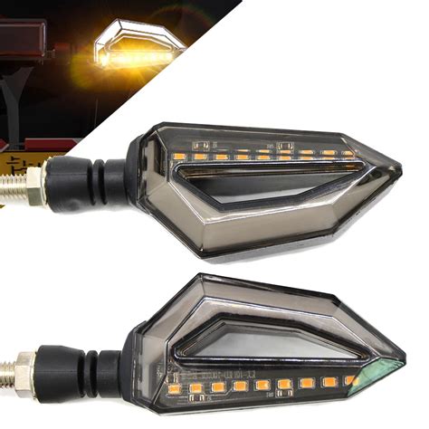 Universal Motorcycle Turn Signal Light Brake Lamp Flowing Water