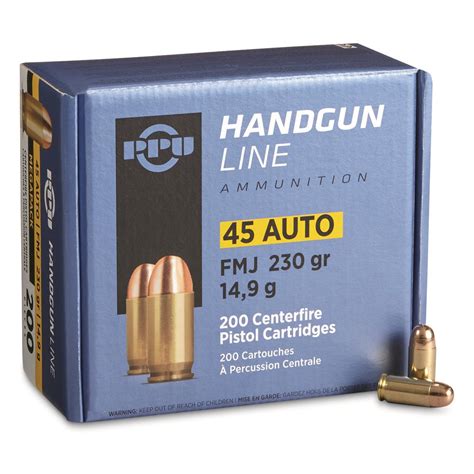 ppu handgun   acp fmj  grain  rounds sportsmans guide