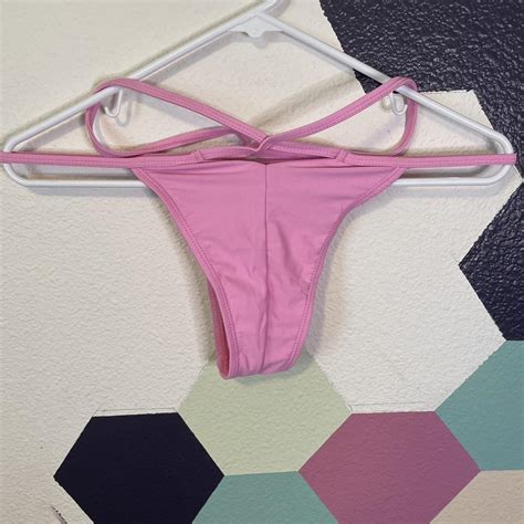 Pink Double Strap Bikini Bottoms Doublestrap Depop