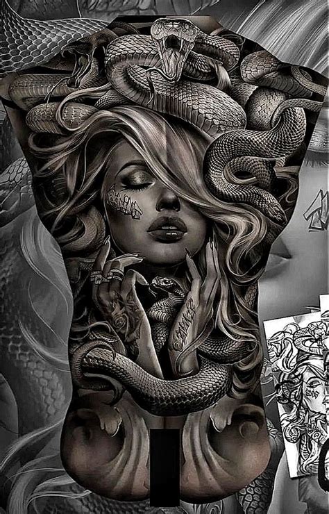 Medusa Tattoo Design For Back Piece