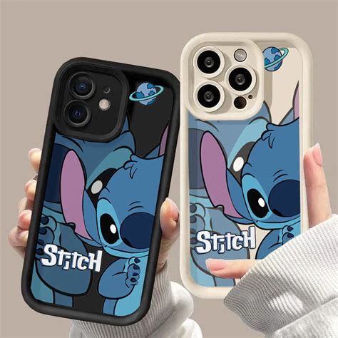 Stitch Shy Cute Shell For Infinix Hot I Play Note GT Pro Smart