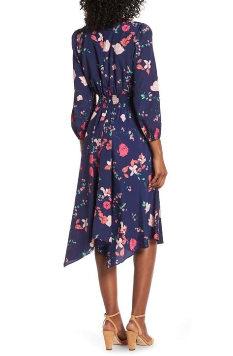 Eliza J Poet Sleeve Smock Waist Dress Nordstrom