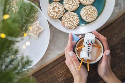 Diy Marshmallow Snowman Hot Chocolate And Cookies Recipe Deavita Net