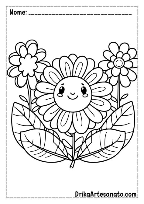Desenho De Flores Para Colorir E Imprimir