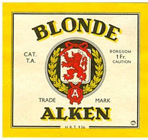 Drink Label Blonde Alken Alken Maes S A Belgiumcol Be Beer