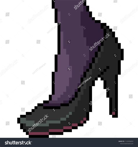 Vector Pixel Art Shoe High Heel Stock Vector Royalty Free 1122456653