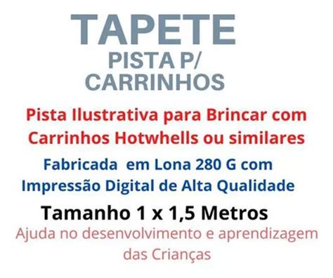 Pista De Carro Hot Wheels Cidade Ilustrada Em Lona Gigante Parcelamento Sem Juros