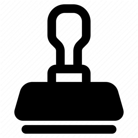approval permission rubber seal stamp icon