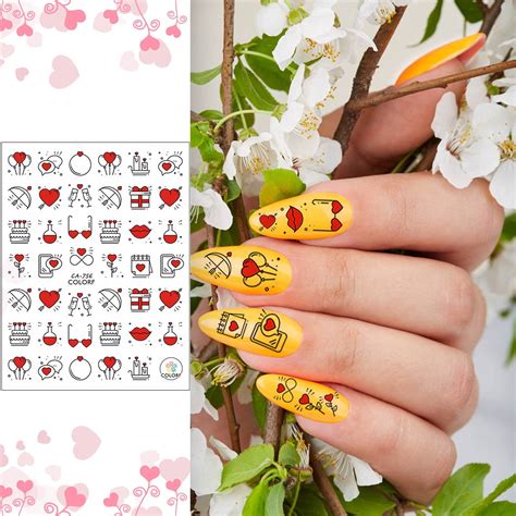 Cfxnmzgr Pro Beauty Tools Nail Stickers Valentine S Day Nail Sticker D