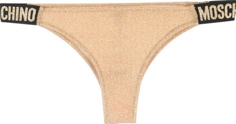 Moschino Logo Waistband Bikini Briefs Shopstyle Two Piece Swimsuits