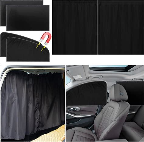 Set Of 5 Car Privacy Curtains For Sedan 4 Magnetic 31518