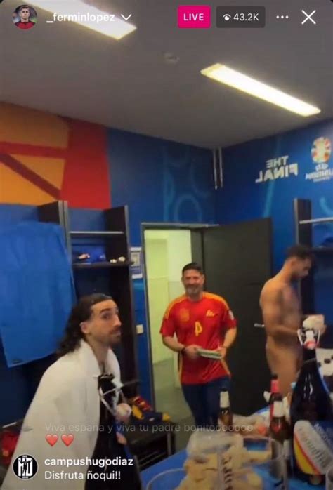 Spanish Pro Footballer Caught Naked In Locker Room Celebration After Win The Eurocopa My Own