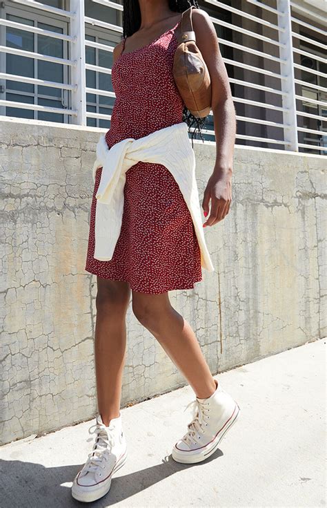 John Galt Red Floral Mini Dress Pacsun