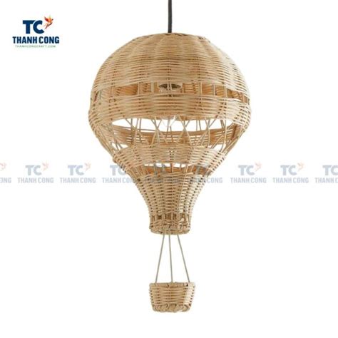 Wicker Hot Air Balloon Lampshade TCHD