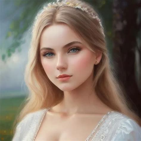 Beautiful Lithuanian Girl Oil Painting UHD 8k Ver