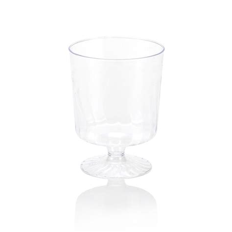 Clear 250ml Plastic Wine Glass King Cup