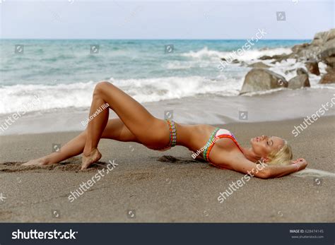 Bikini Model Girl Posing Sexy Tropical Stock Photo Shutterstock