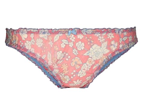 Pretty Feminine Pink Floral Ruffle Bikini Panties Frilly Knickers XL EBay