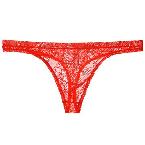 Clearance Under Tmoyzq Men S Thong Underwear Floral Lace Mesh T Back G String Bikini Briefs