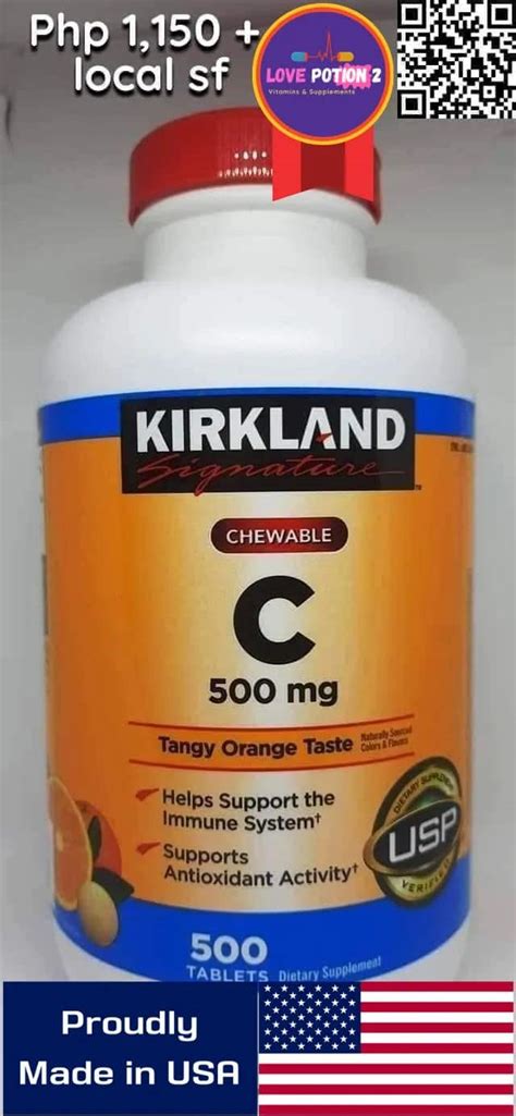 Kirkland Signature Chewable Vitamin C 500mg 500 Tablets Lazada PH