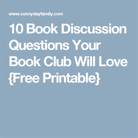 Book Club Discussion Questions For Any Book