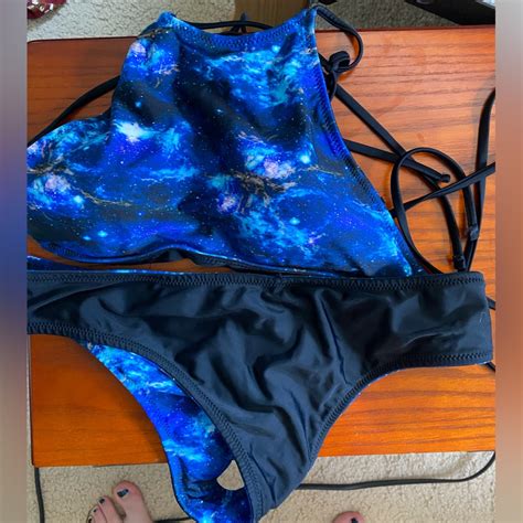 Reversible Galaxy Black Bikini Gem
