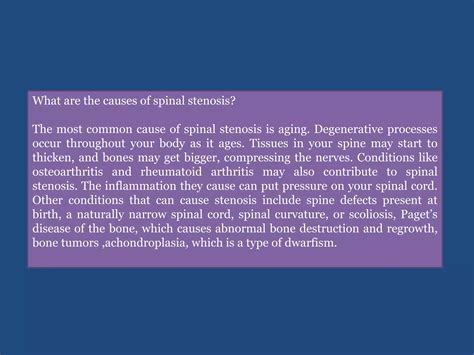 Looking for the spinal stenosis treatment | PPT