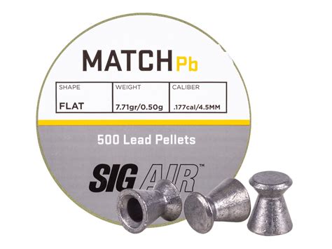 SIG Sauer Match Pellets 177 Cal 7 71 Grains Flat Nose 500ct