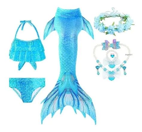 Bikini Infantil Con Cola De Sirena Con Bikini Sin Aleta Cuotas Sin Inter S