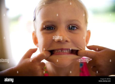 Young Pretty Silly Girl Stock Photo Alamy